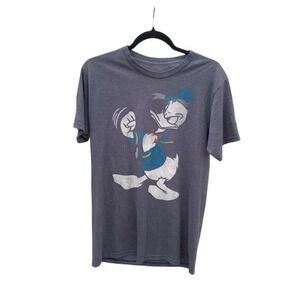 Vintage Disney Donald Duck Graphic T Shirt Men M Blue Cotton Blend Short Sleeve